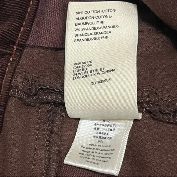 Anthropologie Brown High-Rise Skinny Corduroy Pants - Picture 16 of 16